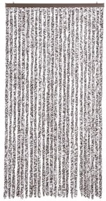 Cortina anti-insetos 100x230 cm chenille castanho e bege