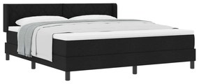 vidaXL Cama box spring com colchão com colchão Preto 180 x 200 cm