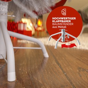 Árvore de Natal artificial 180 cm com suporte (LUZES NÃO INCLUÍDAS) Branco