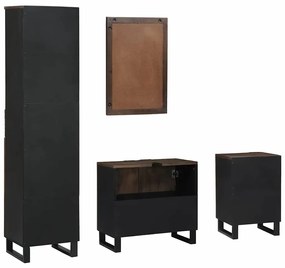 Conjunto de Móveis para Banheiro 4 pcs Branco 38 x 33 x 160 cm