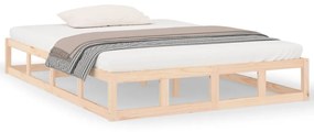 Estrutura de cama king size 150x200 cm 5FT madeira maciça