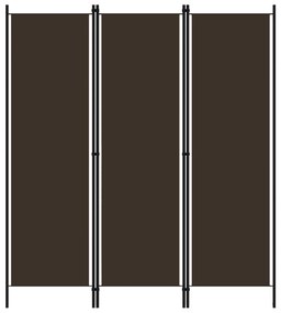 Divisória de quarto com 3 painéis 150x180 cm castanho