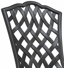 Conjunto de Bistro de Jardim de 3 Peças vidaXL Preto em Alumínio Fundi