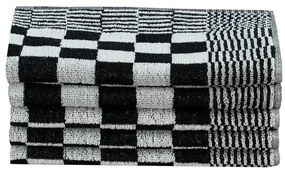 Conjunto de panos de cozinha 50 pcs algodão preto e branco