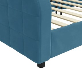 Sofá-cama 90x200 cm veludo azul