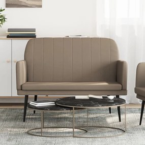 vidaXL Banco 107x80x81 cm couro artificial cor cappuccino