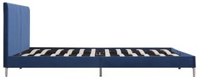 Estrutura de cama 180x200 cm tecido azul