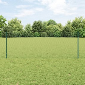 Postes de Cerca vidaXL 5 pcs U-Channel Verde 80 cm Aço