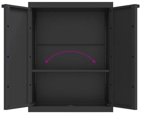 Móvel de arrumação para exterior 65x37x85 PP preto