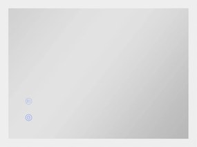 kleankin Espelho Casa de Banho com Luzes LED 80x60 cm Função Antiembaciamento 3 Cores Função de Memória e Interruptor Tátil Prata | Aosom Portugal