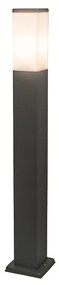 Poste de lâmpada moderno para exterior cinza escuro 80 cm IP44 - Malios Design,Moderno