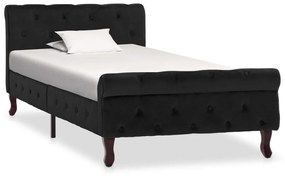 Estrutura de cama 90x200 cm veludo preto