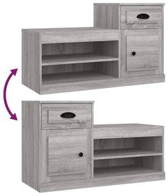 Sapateira 100x42x60 cm derivados de madeira cinzento sonoma
