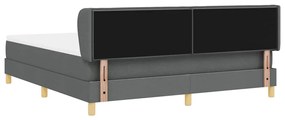 Cama Box Spring vidaXL com Colchão em Cinza Escuro, 180x200 cm de Teci