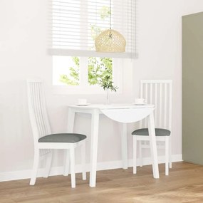 Cadeiras de jantar com almofadões 2 pcs madeira maciça branco