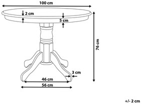 Mesa de jantar redonda branca ⌀ 100 cm AKRON Beliani