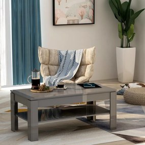 vidaXL Mesa de centro 110x60x47 cm contraplacado cinzento
