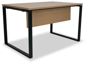 Secretárias de Escritório 1800x800x740mm Kclose Melamina Preto / Carvalho Trigo