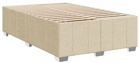 Cama boxspring com colchão 120x190 cm tecido cor creme