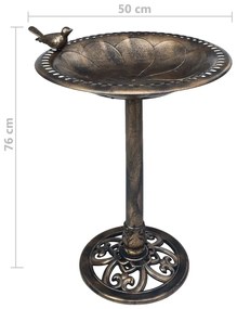 Banheira para pássaros de jardim plástico cor bronze