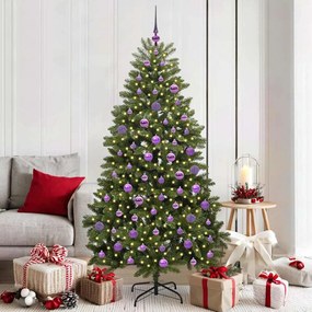 vidaXL Árvore de Natal Artificial Verde 180 cm PVC e Metal
