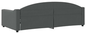 Sofá-cama 100x200 cm tecido cinzento-escuro