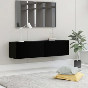 vidaXL Móvel de TV 120x30x30 cm derivados de madeira preto