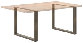 Pés para mesa de jantar em formato de U, 3 peças, aço natural, 100x(72