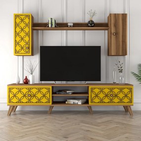Unidade TV ClassS – Walnut Yellow – 180x44x35 cm