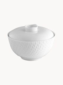 Taça de servir artesanal com tampa Wellenspiel Relief