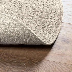 Tapete ZIZUR creme Ø 200 cm aspeto de juta interior e exterior