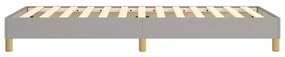 Estrutura de cama sem colchão 80x200 cm tecido cinzento-claro