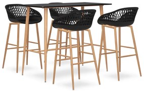 5 pcs conjunto de bar preto