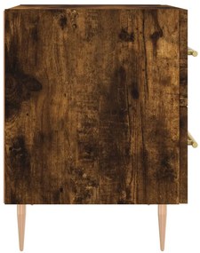 Mesa de cabeceira 2 pcs derivados de madeira carvalho fumado