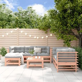 vidaXL 7 pcs conjunto lounge de jardim madeira de douglas maciça