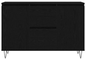 Buffet vidaXL Madeira de Carvalho Preto 101,5x35x70 cm