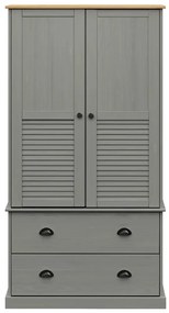 Roupeiro VIGO 90x55x170 cm madeira de pinho maciça cinzento
