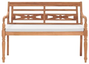 Banco Batávia com almofadões 120 cm teca