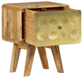Mesa de cabeceira madeira de mangueira maciça 40x30x49 cm