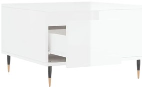 Mesa de centro 55x55x36,5 cm derivados madeira branco brilhante