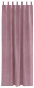 Cortinas Blackout vidaXL com Laços de Pendurar 2 pcs Veludo Rosa Escur