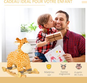 Brinquedo de baloiço em carrinho com rodas 2 em 1