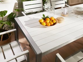 Mesa de jardim branca 180 x 90 cm VERNIO Beliani
