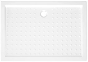 Base de chuveiro com pontos 70x100x4 cm ABS branco