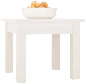 Mesa de centro 35x35x30 cm pinho maciço branco