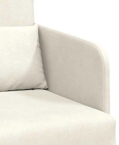 Sofá Cama de Piso 2-em-1 Creme 65x80x83 cm Veludo
