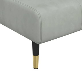 Sofá-cama em forma de L 275x140x70 cm veludo cinzento