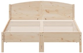 Cama sem colchão 150x200 cm madeira de pinho maciça