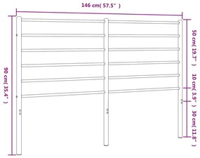 Cabeceira de cama 140 cm metal branco