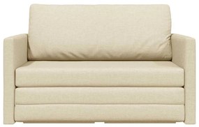Sofá-Cama 2 em 1 Creme 124x71x78 cm Tecido